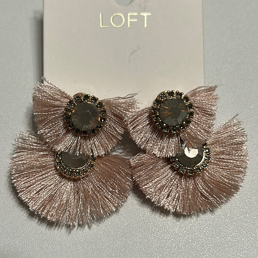 Loft blush jeweled earrings